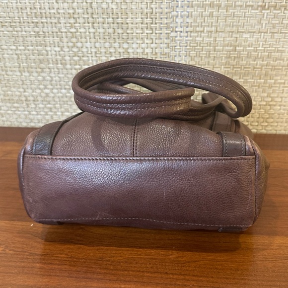 🌟HP🌟VTG 1990s Easy Spirit Brown Pebbled Leather 2 Compartment Hobo Shoulder Bag - Picture 9 of 12